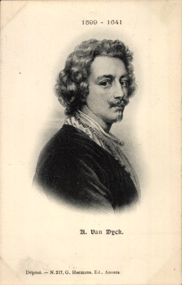 Ak Maler Antonius van Dyck, Porträt