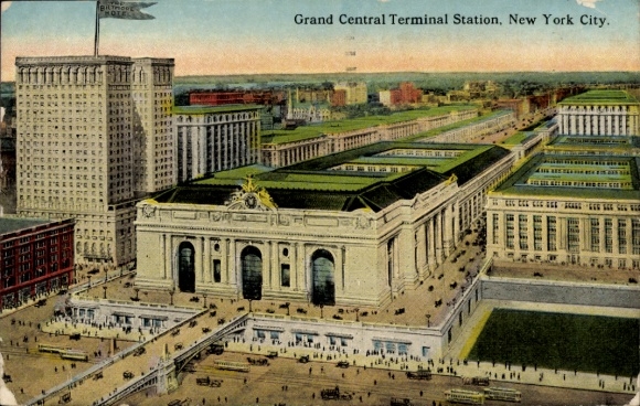 Postcard New York City USA, Grand Central Terminal Station