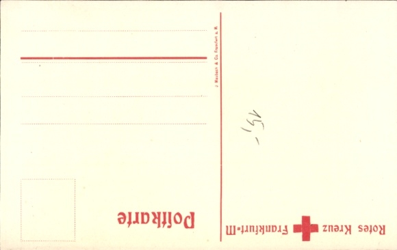PC Red Cross Frankfurt am Main, war map by Hans Thoma, from Waffenprall, from Wetterwolken
