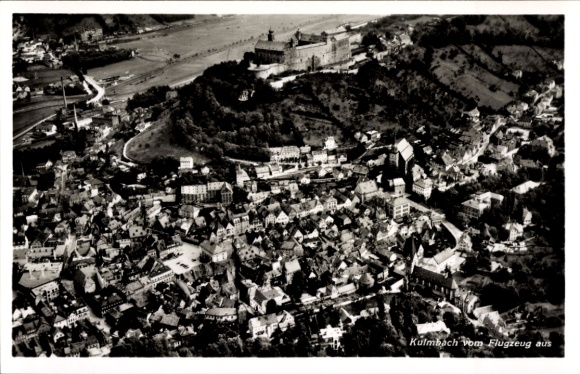 Postcard Kulmbach in Upper Franconia, aerial photograph