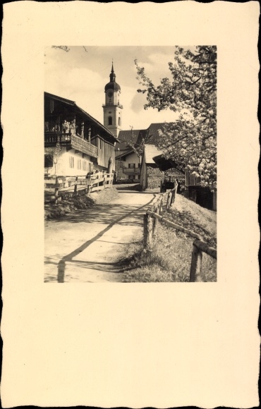 Photo Postcard Kiefersfelden Upper Bavaria, village lot, church