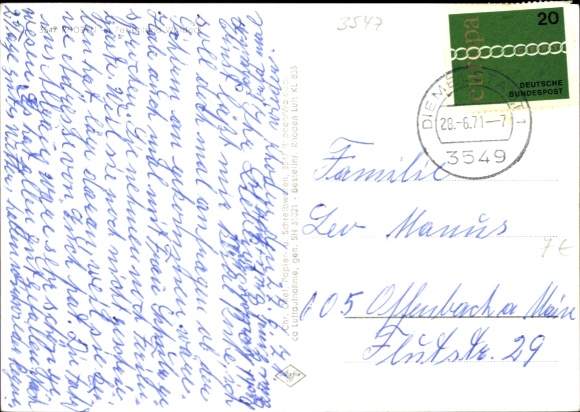 Postcard Helmighausen Diemelstadt Hesse, aerial view