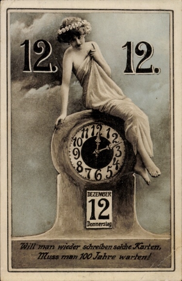 Ak 12. Dezember 1912, Will man wieder schreiben solche Karten, muss man 100 Jahre warten