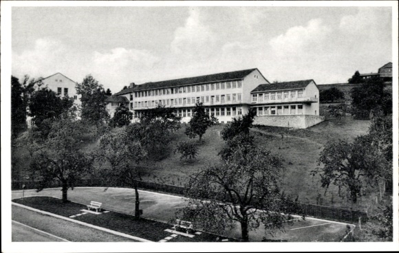 Postcard Biberach an der Riß in Upper Swabia, District Hospital