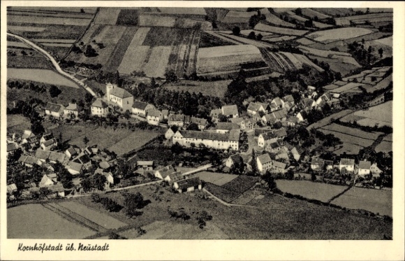 Ak Kornhöfstadt Scheinfeld Mittelfranken, Luftaufnahme 