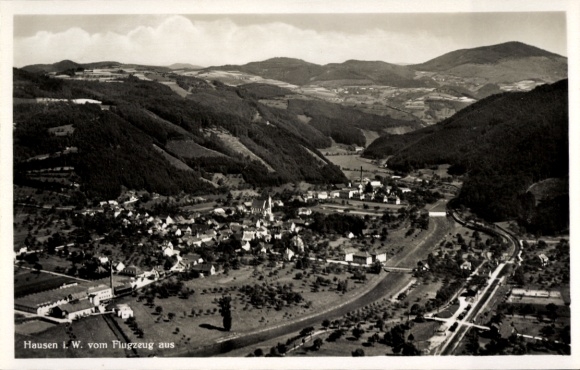 Ak Hausen im Wiesental, Fliegeraufnahme