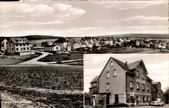 Postcard Nauroth Heidenrod im Taunus, partial view, guesthouse nice view