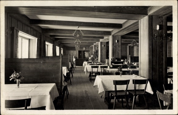 Postcard Grainau in the district of Garmisch Partenkirchen, Bierstüberl in the Sporthotel Schneefernerhaus