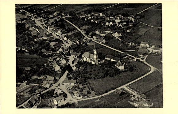 Postcard Breitenthal in the Hunsrück, aerial photograph