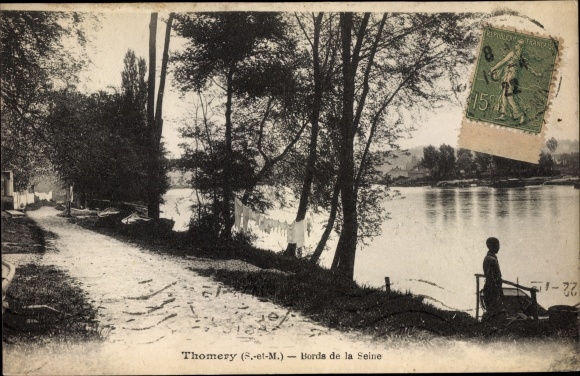 Ak Thomery Seine et Marne, Les Bords