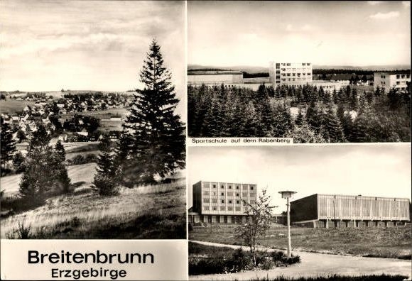 9 oude ansichtkaarten Breitenbrunn in het Ertsgebergte, diverse aanzichten