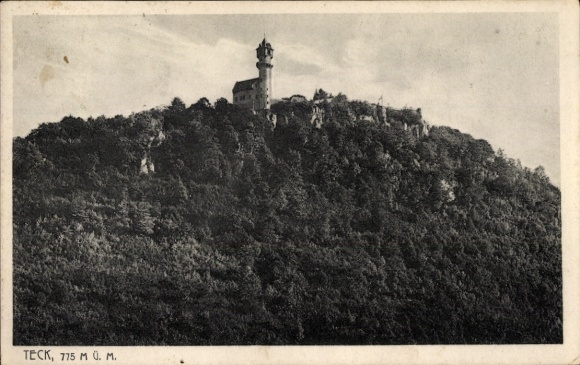 Postcard Owen unter Teck Württemberg, Burg Teck