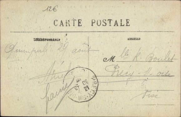 KP Quimperlé Finistère, widok na rzekę Ellé, Cloche de Sainte-Croix, r Pigeonnier