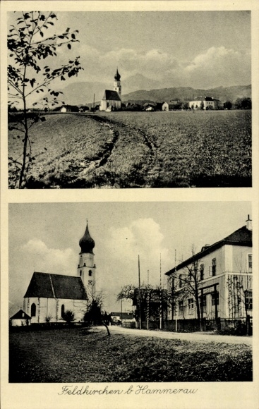 Postcard Feldkirchen Hammerau Ainring in Berchtesgadener Land Upper Bavaria, Church