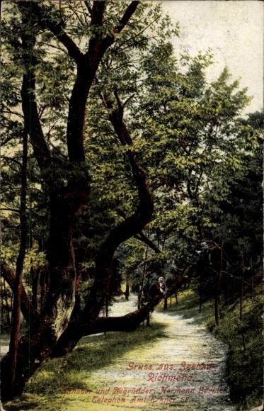 Ak Erkner, Seebad Richmond, Hermann Gärtner