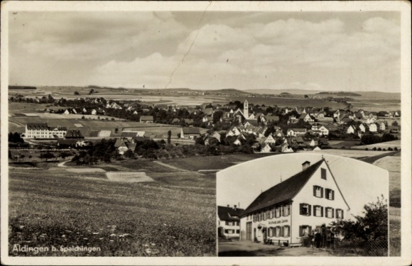 Postcard Aldingen in Württemberg, Panorama, Gasthaus zum Lamm