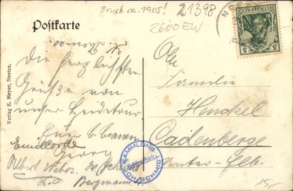 Postcard Neetze Niedersachsen, Schoops Inn, inn by JH Stolte, around 1905