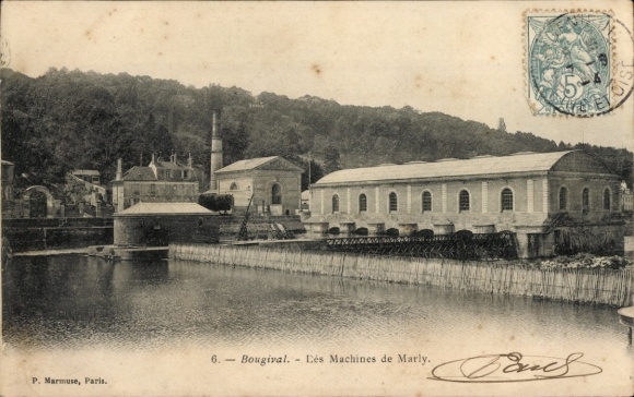 Postcard Bougival Yvelines, Les Machines de Marly