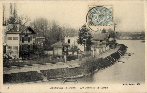 Ak Joinville le Pont Val de Marne, Les bords de la Warne