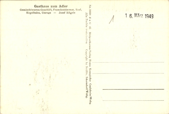 Postcard Pommertsweiler Abtsgmünd Ostalbkreis, aerial photograph