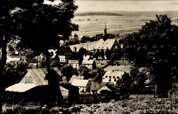 Postcard Crottendorf in the Erzgebirge, general view