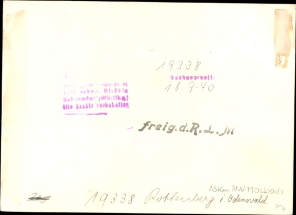 Postcard Rothenberg Oberzent in the Odenwald, view of Rothenberg in the Odenwald