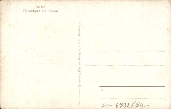 Artist Postcard Hoffmann H., Hirschhorn am Neckar, general view
