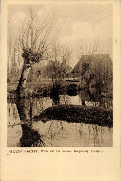 Ak Tespe aan de Elbe, gedeeltelijk zicht