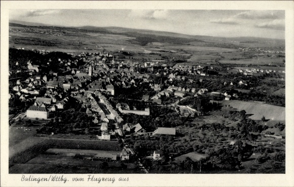 Ak Balingen in Württemberg, Fliegeraufnahme