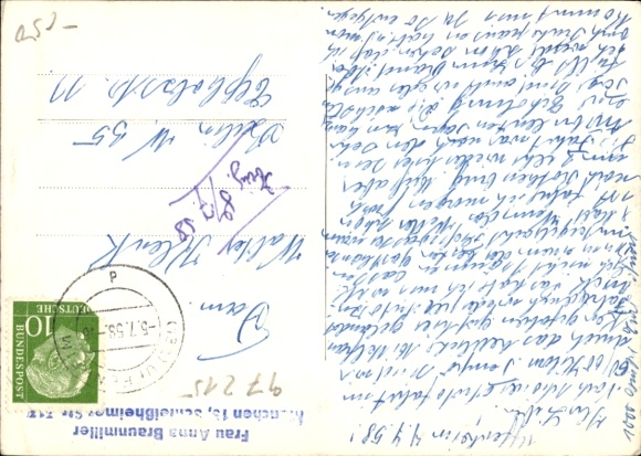 Postcard Uffenheim in Middle Franconia, general view, Gasthaus zur Traube