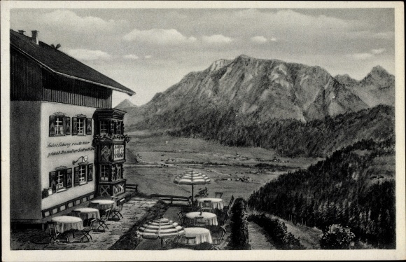Artist PC Oberaudorf in the district of Rosenheim, Upper Bavaria, Weinhaus Cafe Hummelei, owner E. &amp; K. Hummel