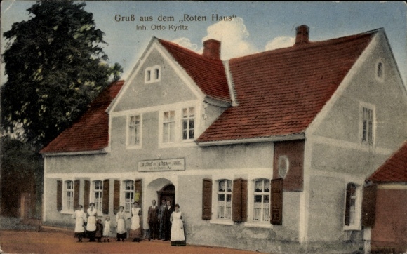 Ak Wallwitz Petersberg im Saalekreis, Gasthaus Roten Haus