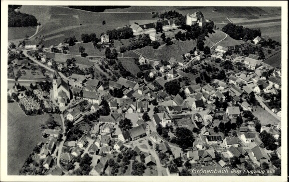 Postcard Grönebach Winterberg in Sauerland, aerial photograph