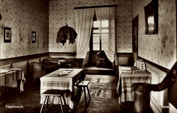 Postcard Westerburg in the Westerwaldkreis, youth castle of the BDJ, day room