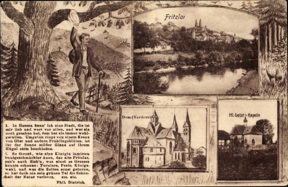Passepartout PC Fritzlar in the Schwalm Eder district, cathedral, Holy Spirit chapel