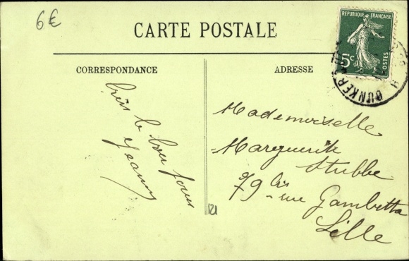 Postcard Dunkerque Nord, Le Château d'Eau et la Place