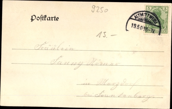 Postcard Mittweida in Saxony, Europäischer Hof, Hotel Stadt Chemnitz