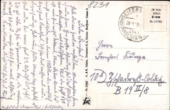 Postcard Seifersdorf Dippoldiswalde in the Eastern Ore Mountains, convalescent home