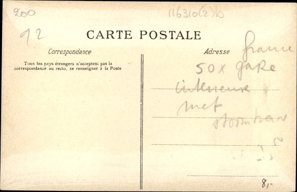 Postcard Bellevue Meudon Hauts de Seine, The Invalides station