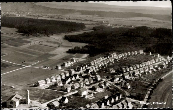 Postcard Illingen in Württemberg, aerial photograph