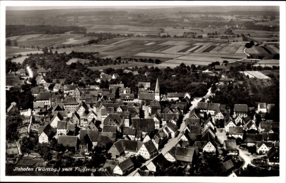 Ak Ilshofen in Württemberg, Luftaufnahme