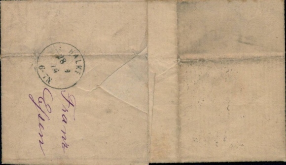 Letter Essen RB Düsseldorf 28.03.1874, Zeche