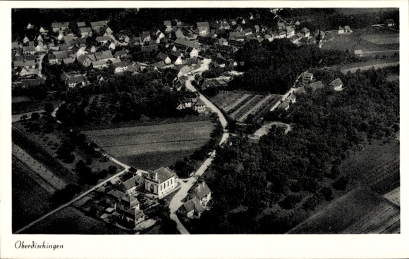 Postcard Oberdischingen Alb Donau Kreis, aerial photograph