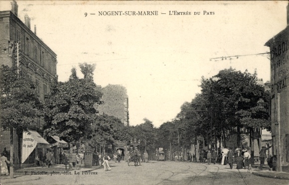 Ak Nogent sur Marne Val de Marne, Entree du Pays, Geschäfte