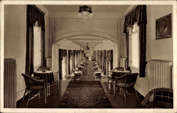 Postcard Oberhof in the Thuringian Forest, Heinrich Lorenz Foundation, Wandelhalle