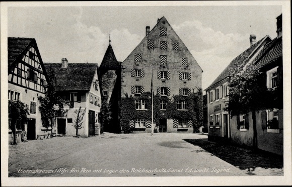 Ak Leutershausen an der Altmühl Mittelfranken, Lager des Reichsarbeitsdienst