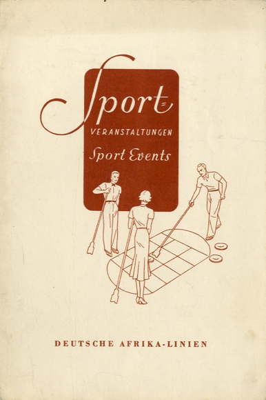 Menu card, steamer Usaramo, February 20 to March 1, 1939, sporting events