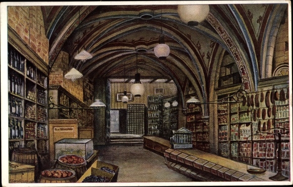 Artist PC Loeschmann, E., Wrocław Breslau Silesia, Schroeter&#39;s house, debit and credit