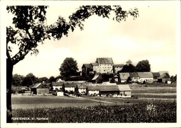 Postcard Eiterfeld in Hesse, Fürsteneck Castle, view of the town