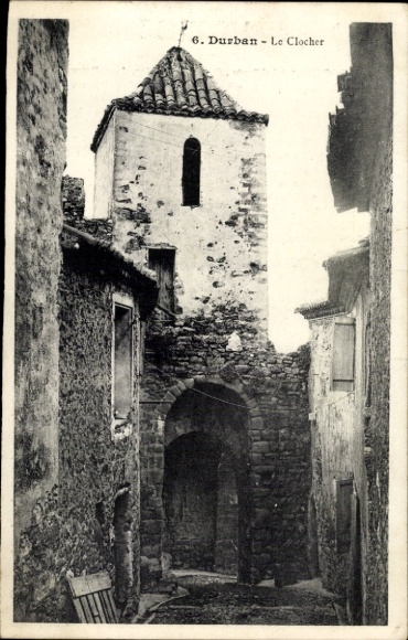Postcard Durban Aude, bell tower